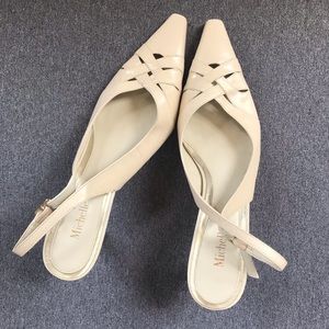 Michelle D. Cream Kitten Heel Shoes